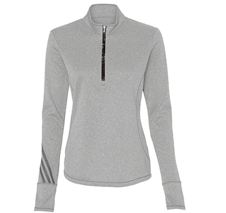 Customizable Adidas Ladies Terry Heather Quarter Zip Performance Pullover