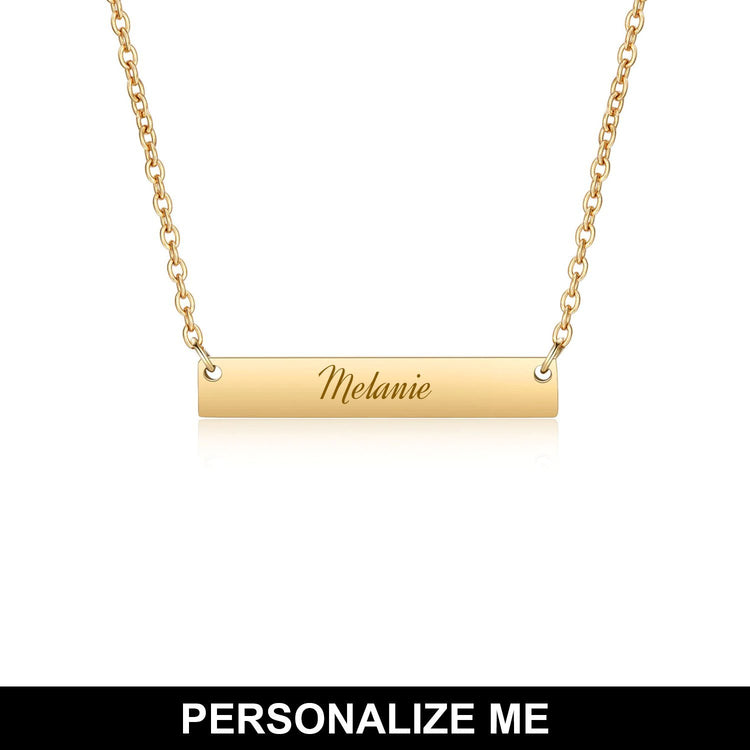 Horizontal Plate Necklace - Micacoco