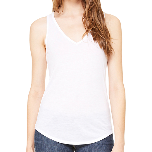 Berry Woman Ladies Flowy V Neck Tank