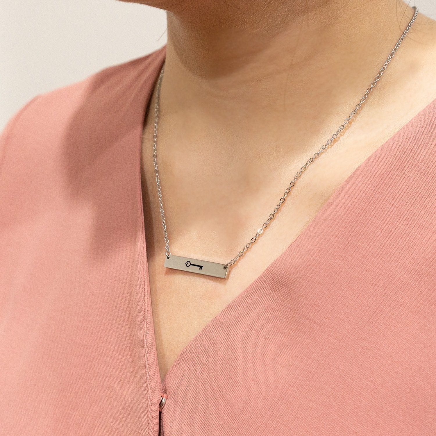 Horizontal Plate Necklace - Micacoco